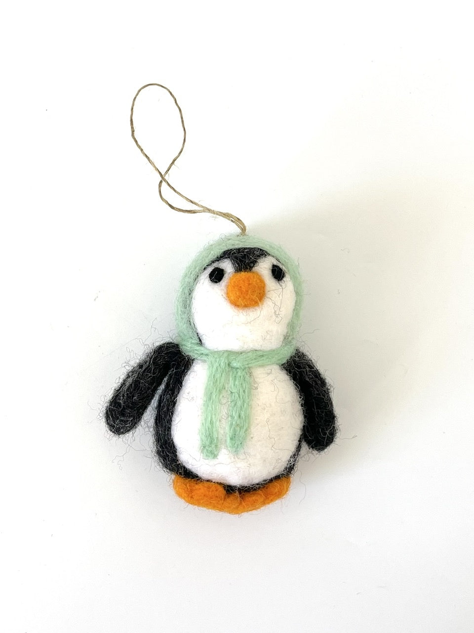 Felted Wool Penguin - Mint