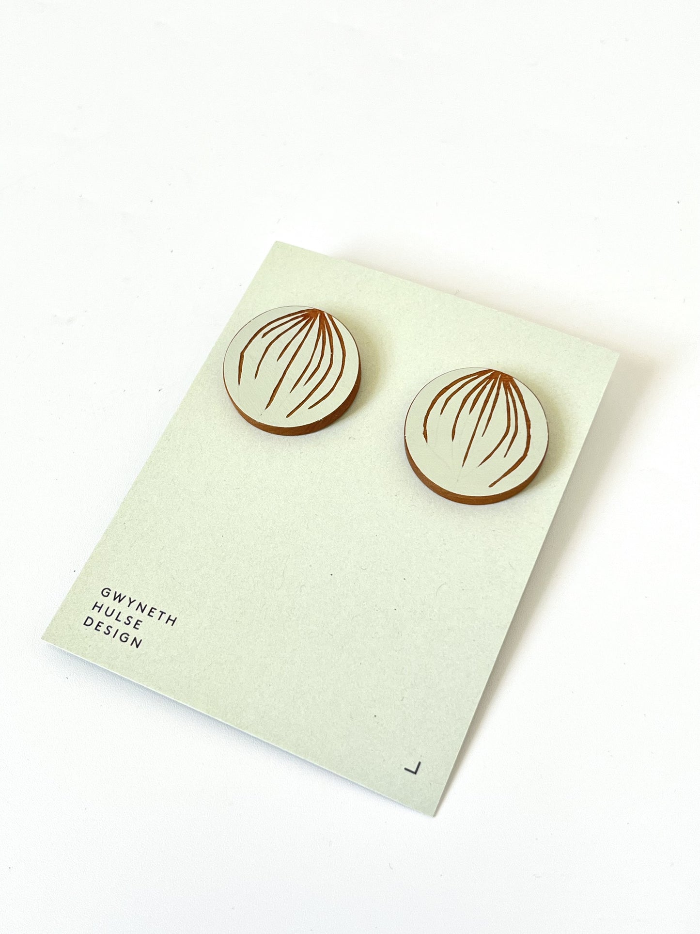 Statement Studs - Pale Green