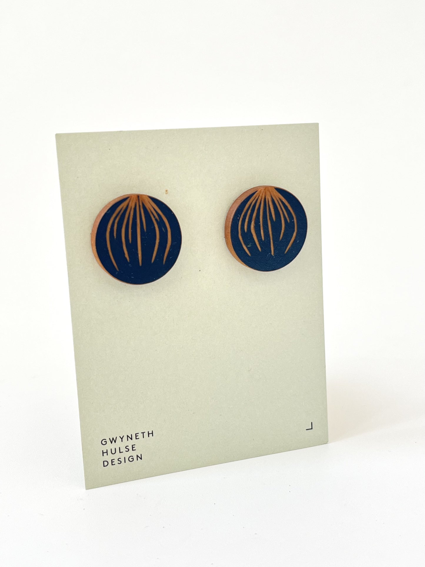 Statement Studs - Navy
