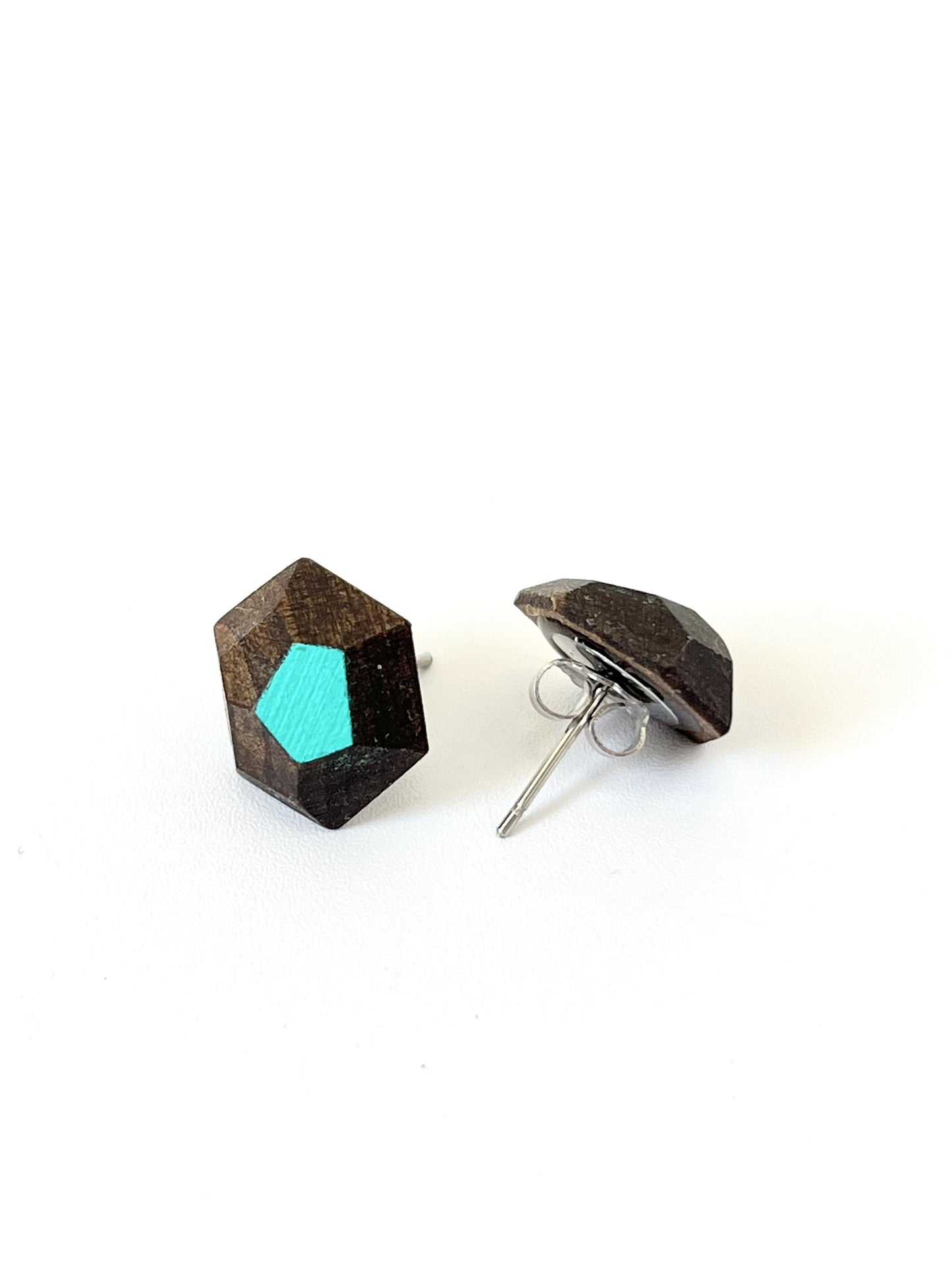 Faceted Earrings - Turquoise