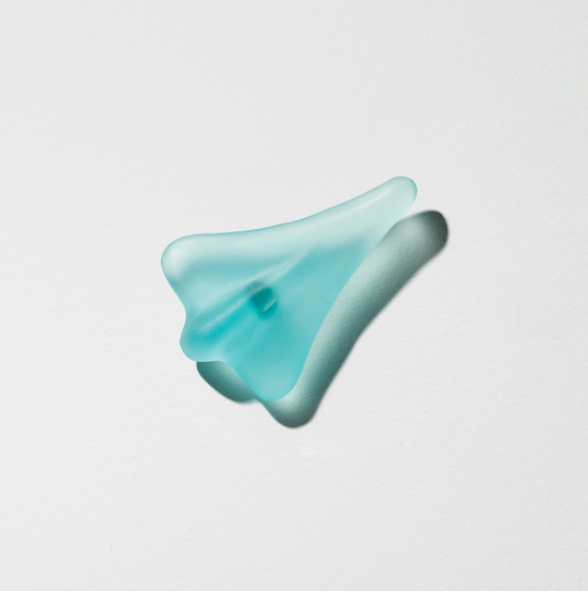 "Jumbo Jetplane" in Glass - Pale Blue