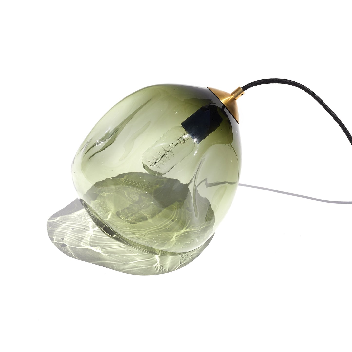 Deflated Lamp / Pendant - Large (33cm) - Eel Green - made to order