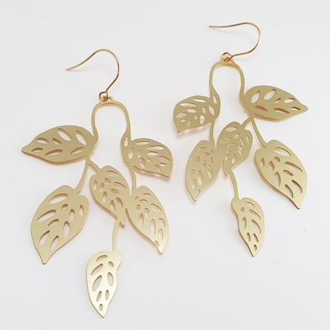 "Swiss Cheese" Earrings in Gold