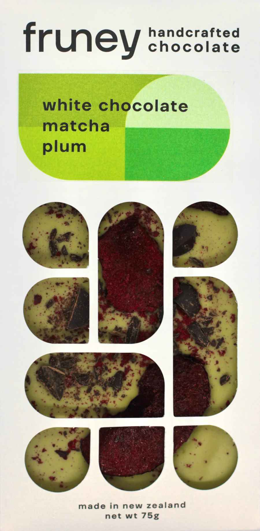 White Chocolate, Matcha & Plum Bar - 75g