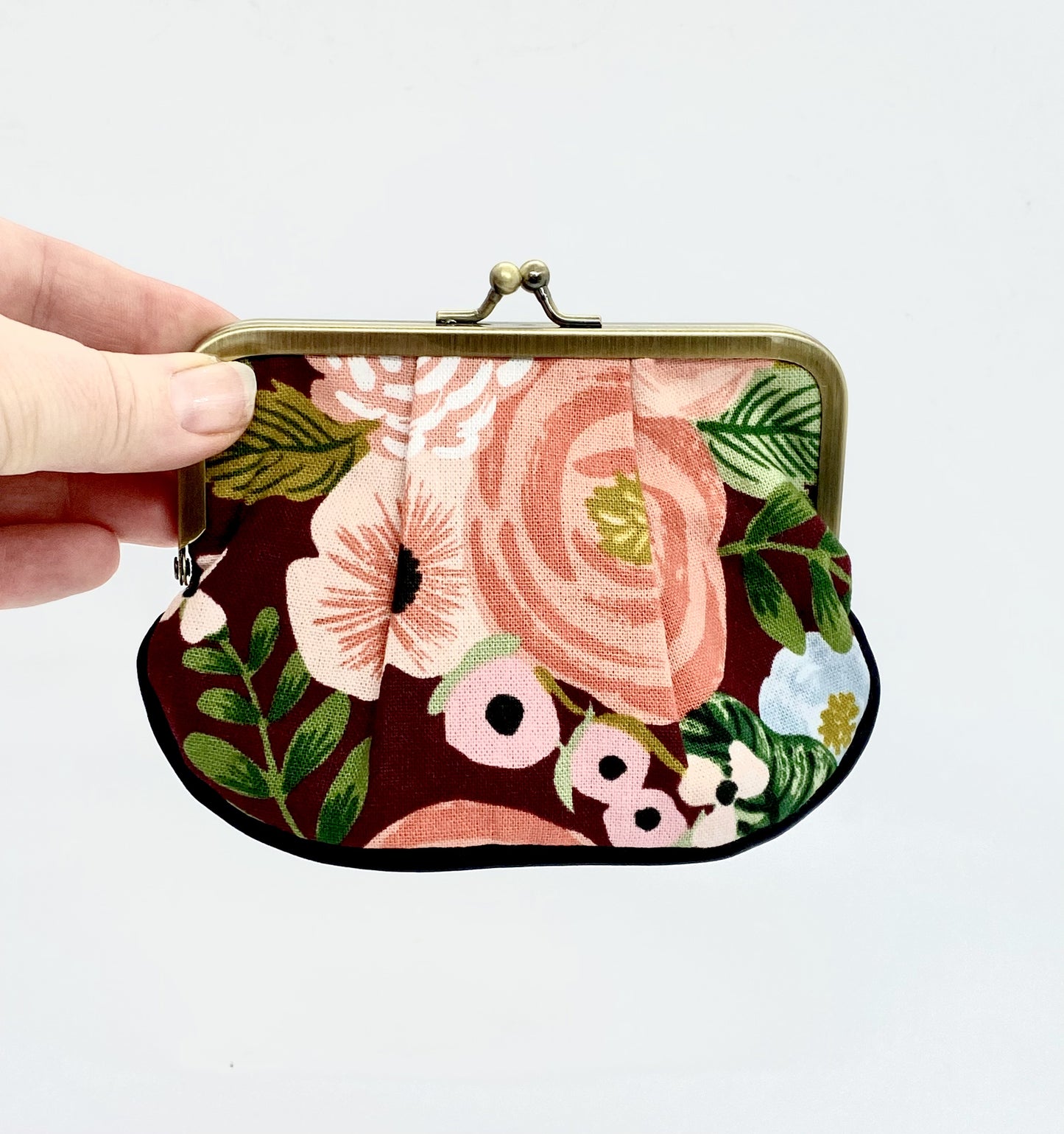 Pleat Coin Purse - Juliet Rose, Burgundy