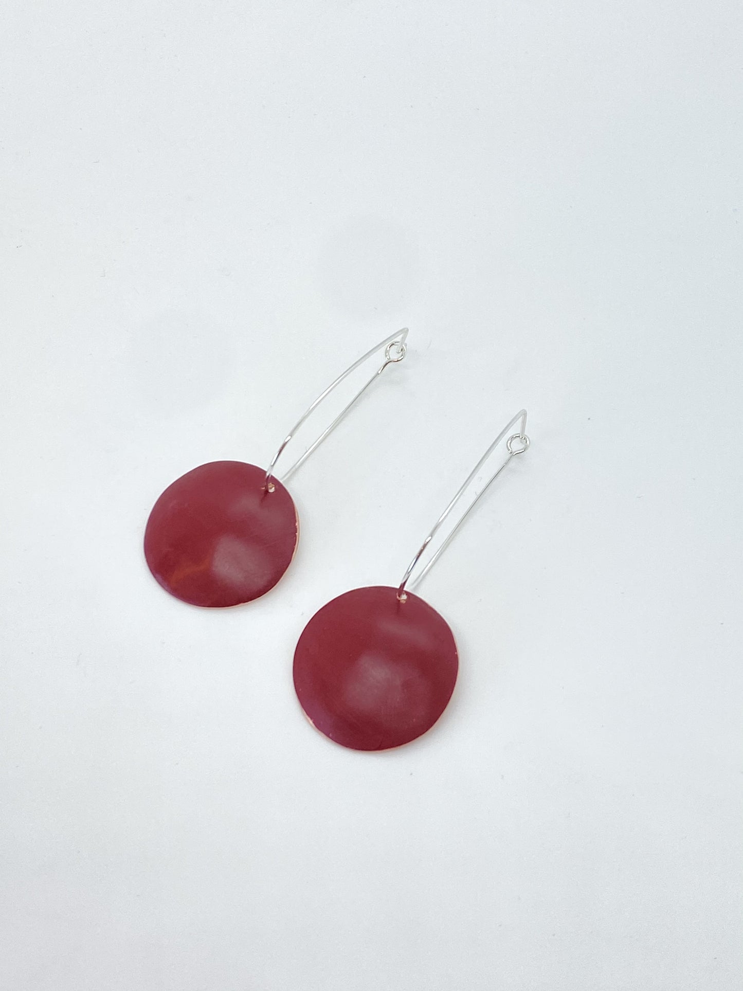 Comet Drop Earrings - Crimson