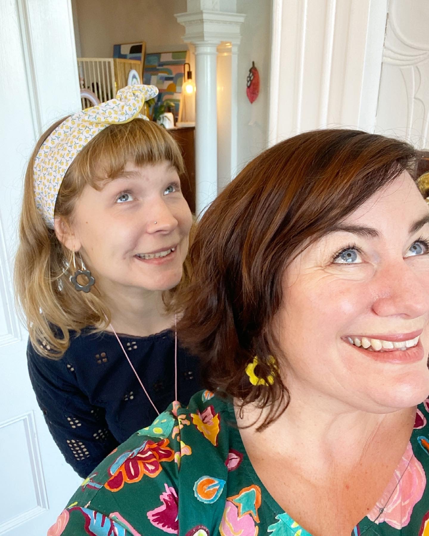 Flower Drops - Mustard - Ceramic & Sterling Silver Earrings