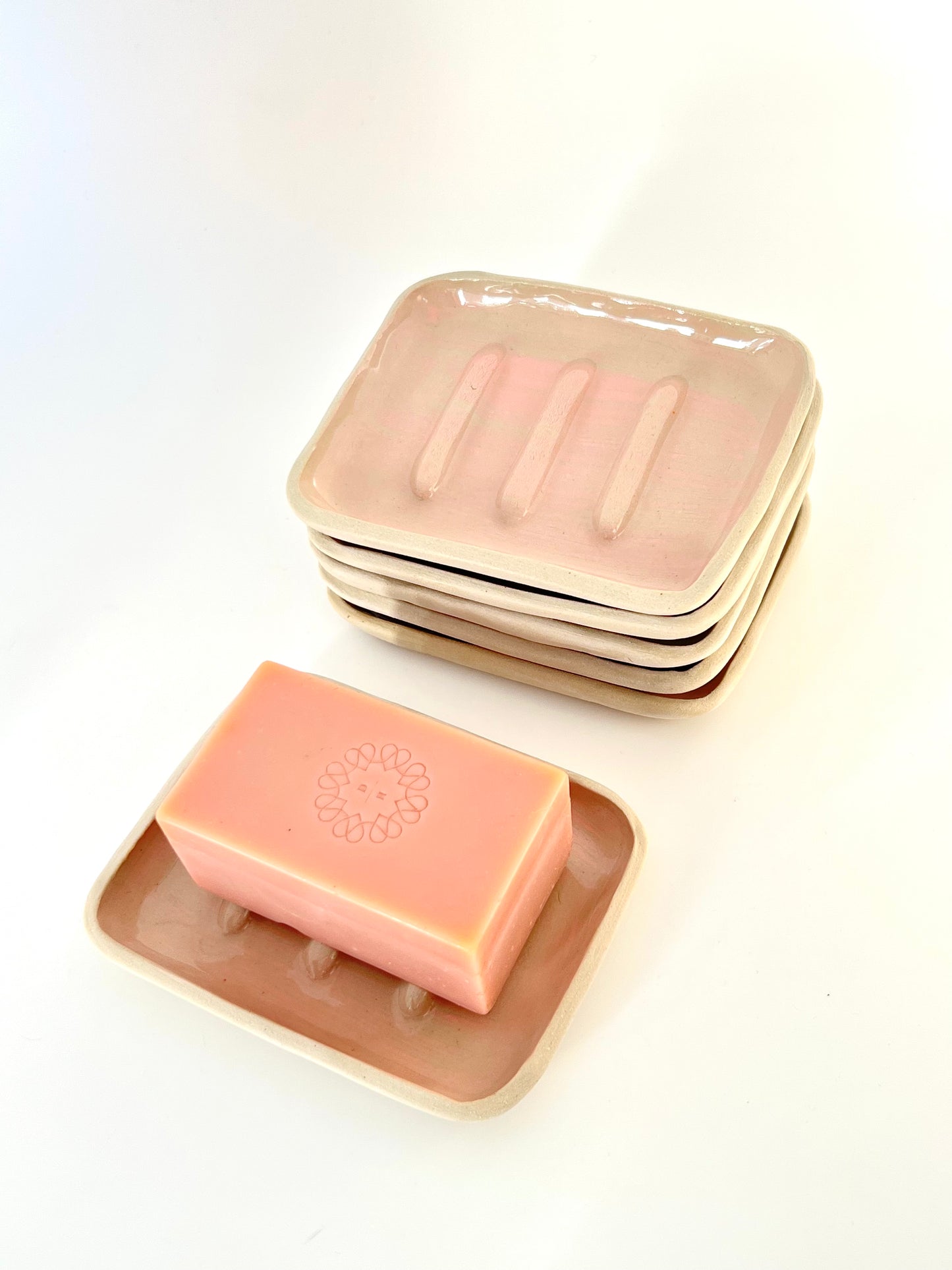 Ceramic Soap Dish - Blush Pink