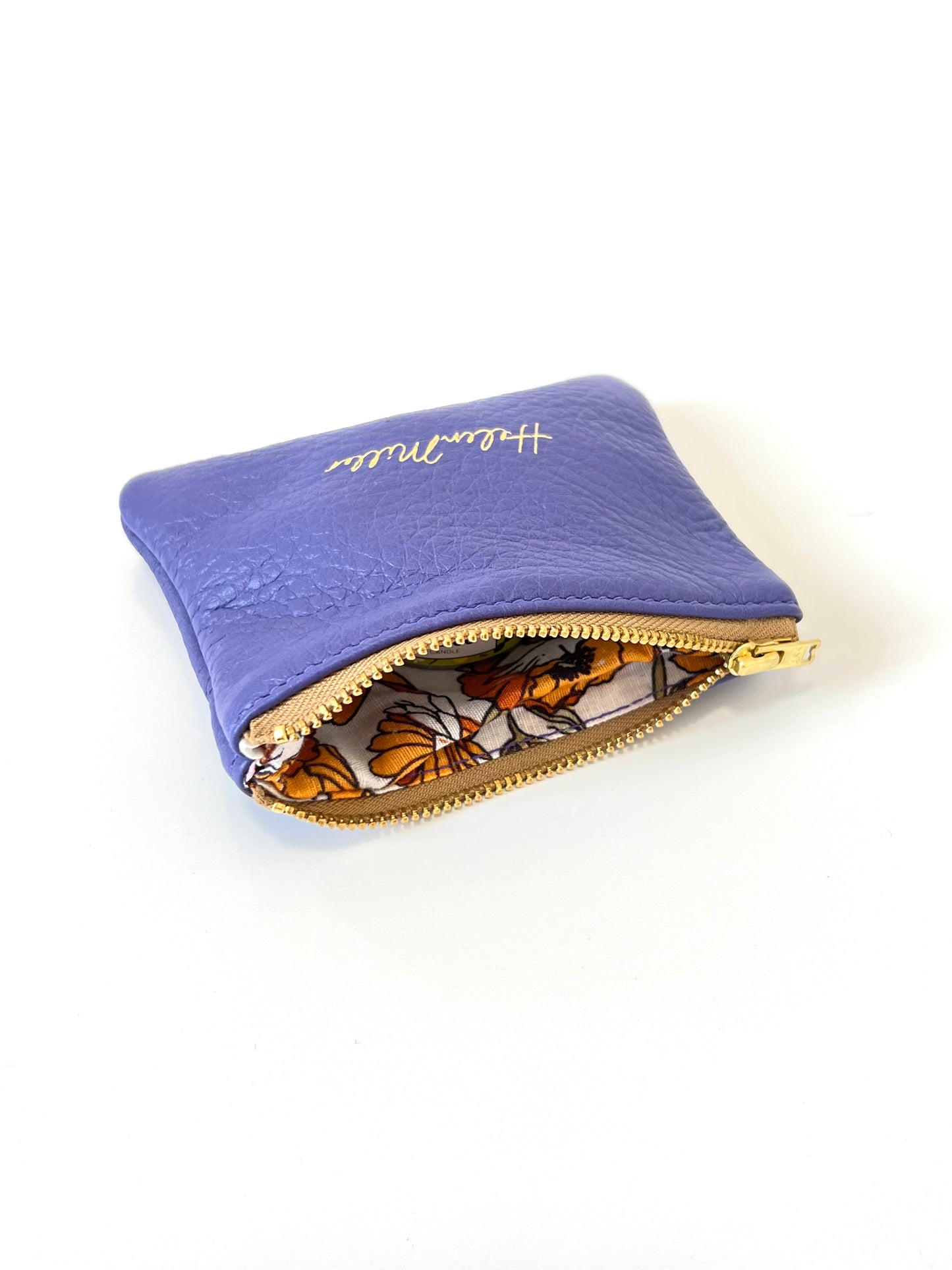 Coin Purse - 12cm - Lavender Leather