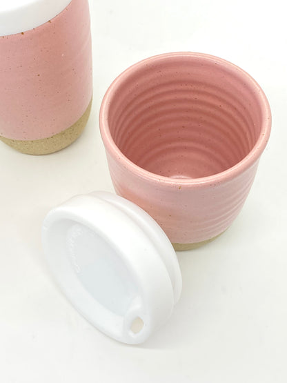 Ceramic Takeaway Cup - Pink