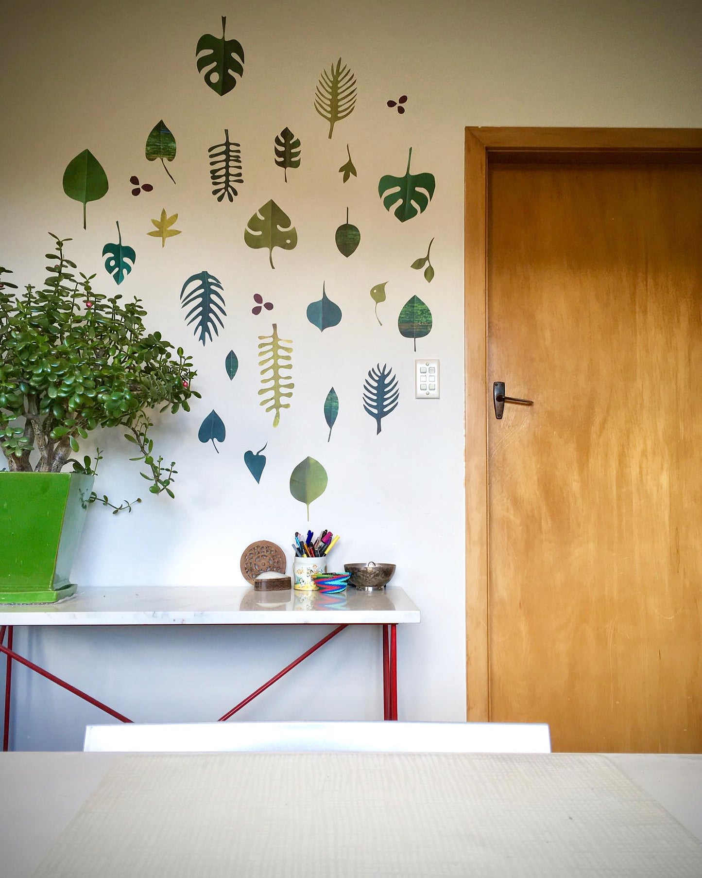 Restickable Botanical leaves