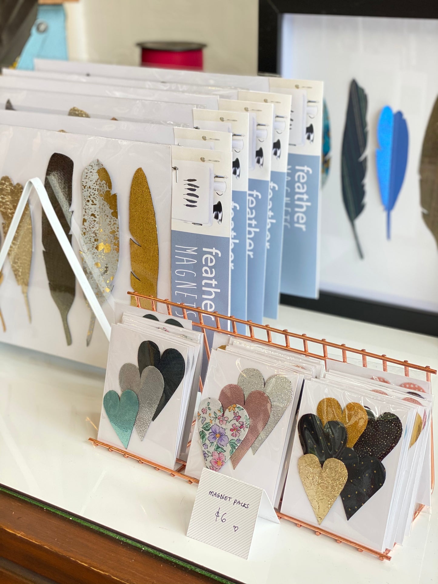 Fabric Heart Magnets