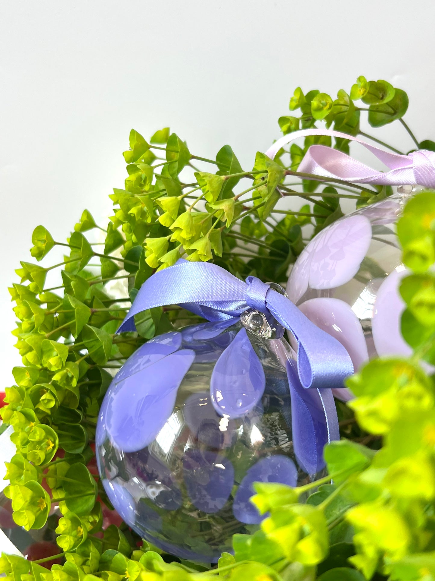 Handblown Glass Christmas Bauble - Lilac
