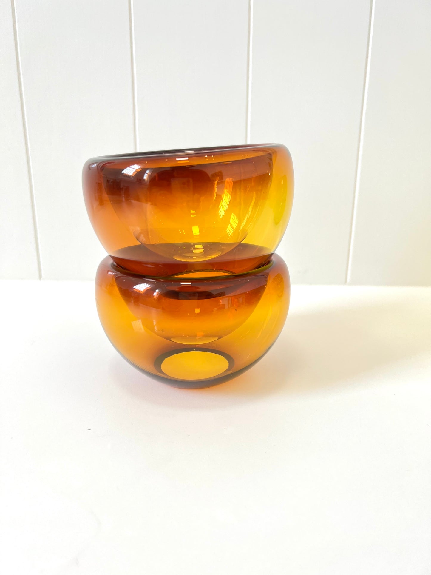 Handblown Glass Mini "Fulvio" Bowl - Amber