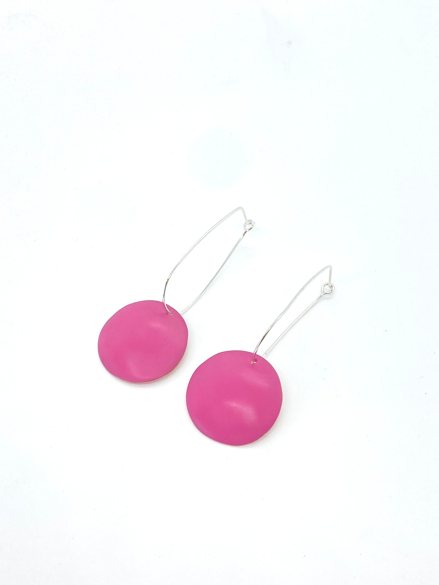 Comet Drop Earrings - Neon Pink