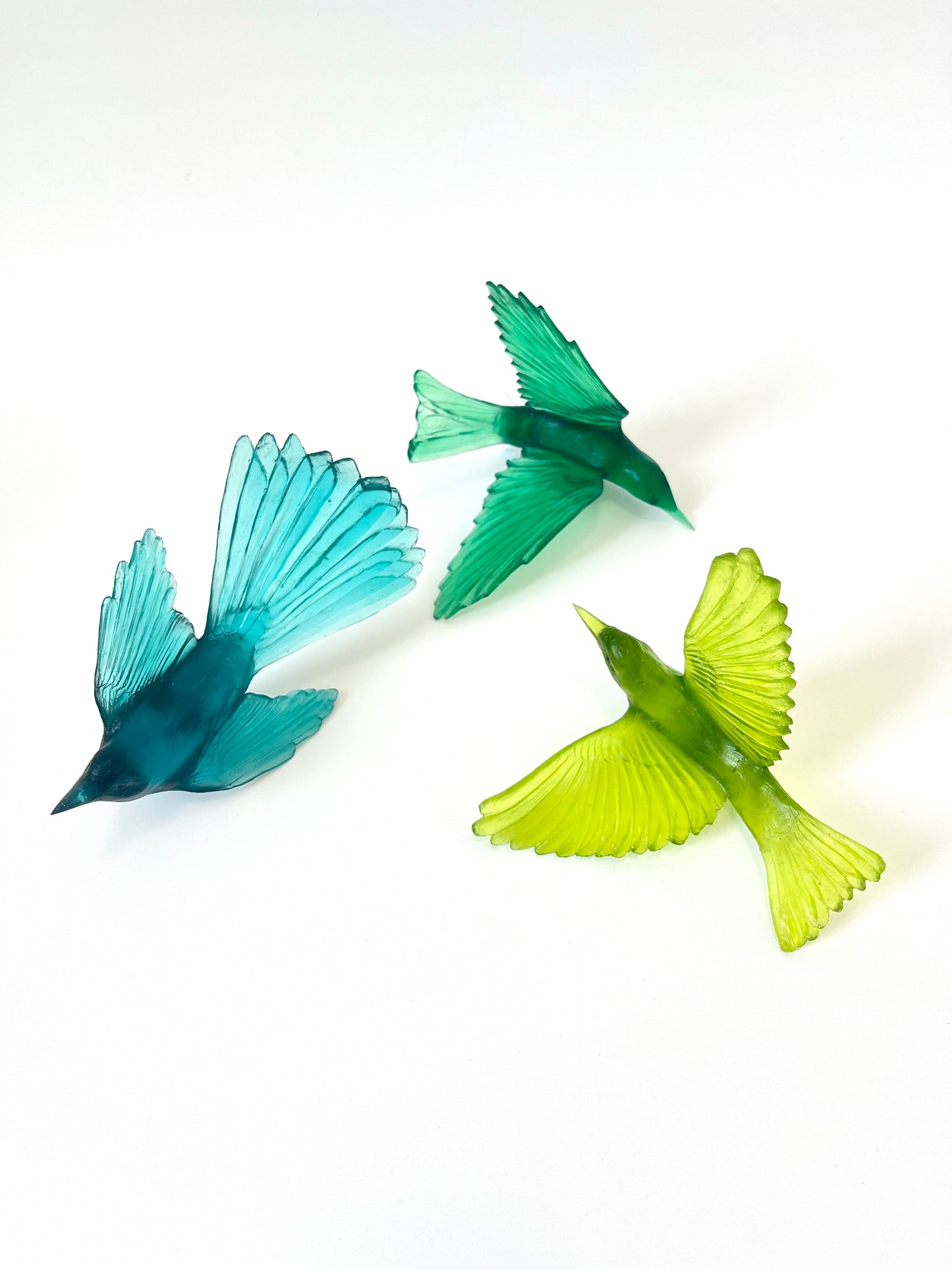 Bellbird / Korimako #2 (Wings Back) - Emerald