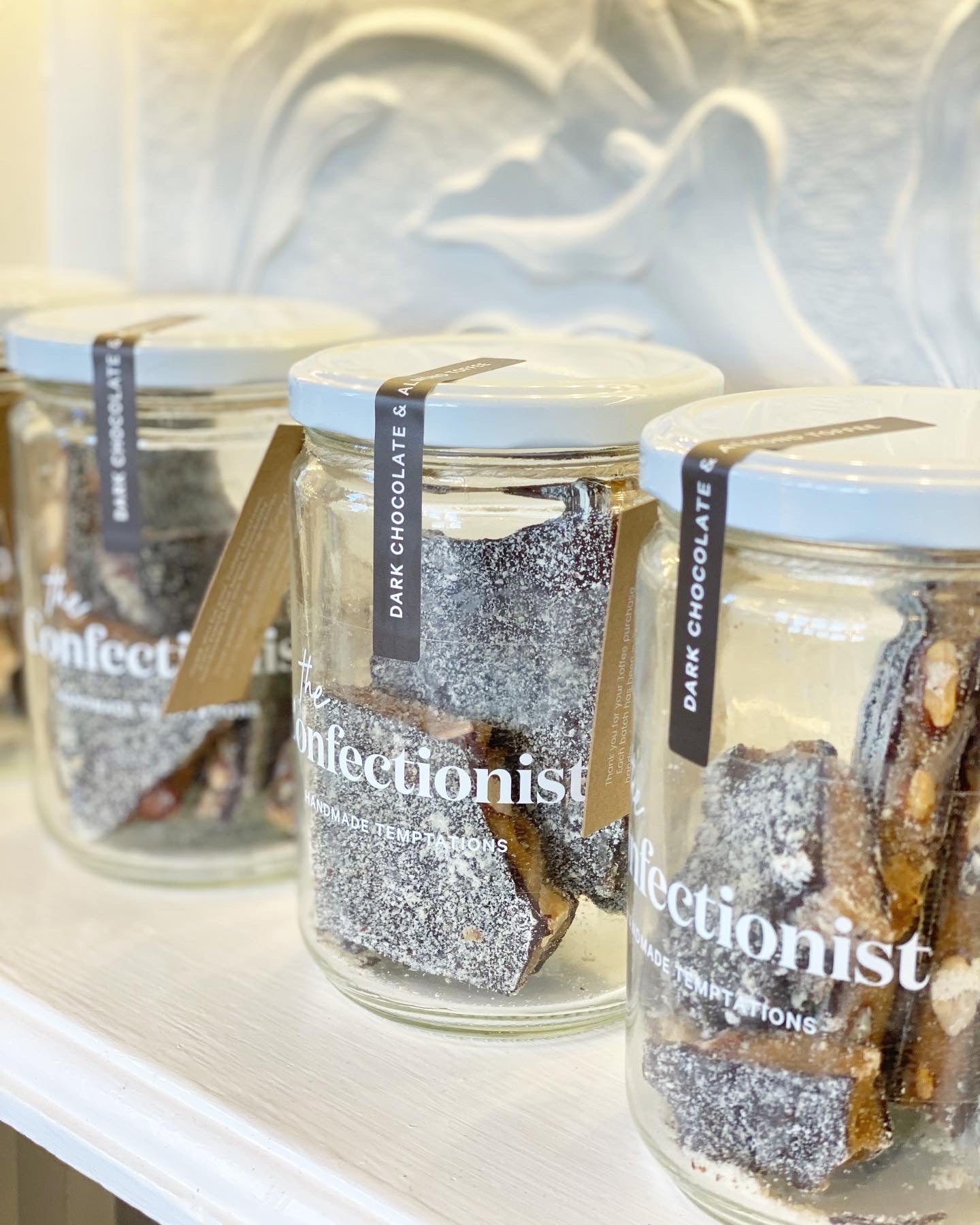 Dark Chocolate Almond Toffee - Jar, 200g