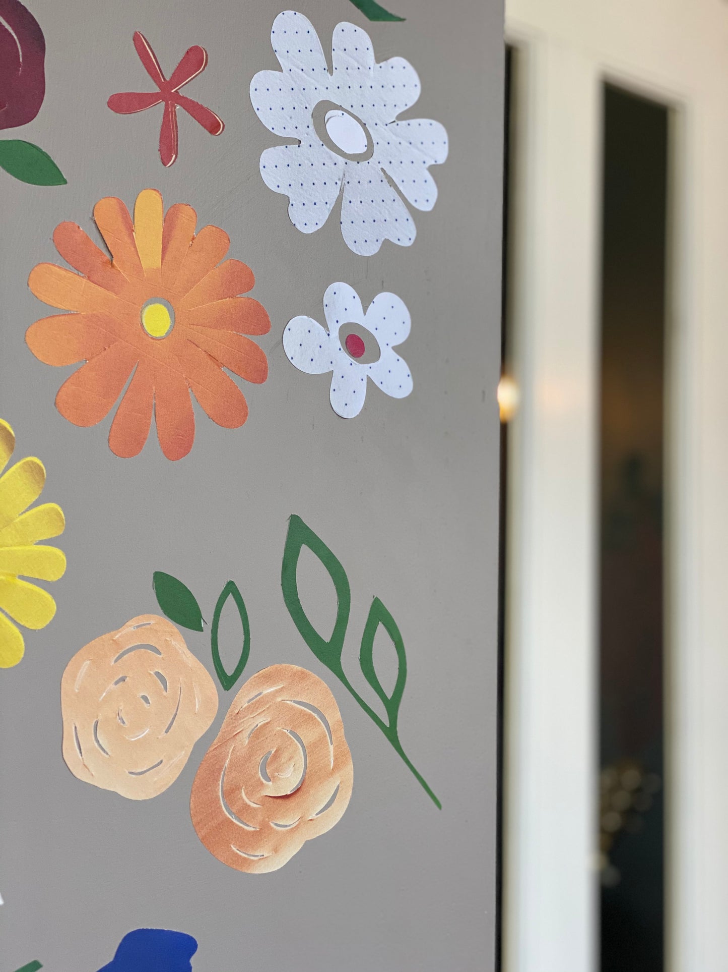 Restickable Floral installation