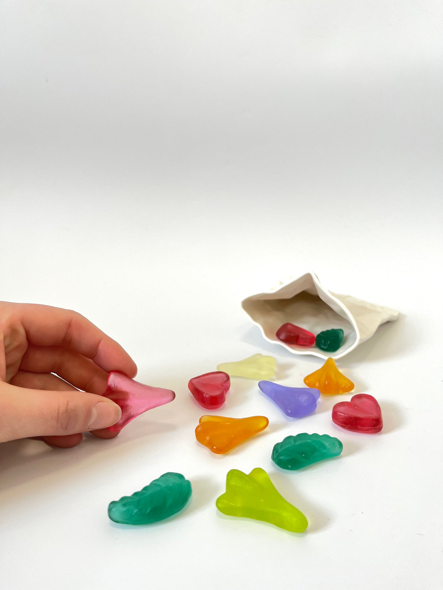 "Lolly Bag & Mixed Lollies" in Porcelain & Glass
