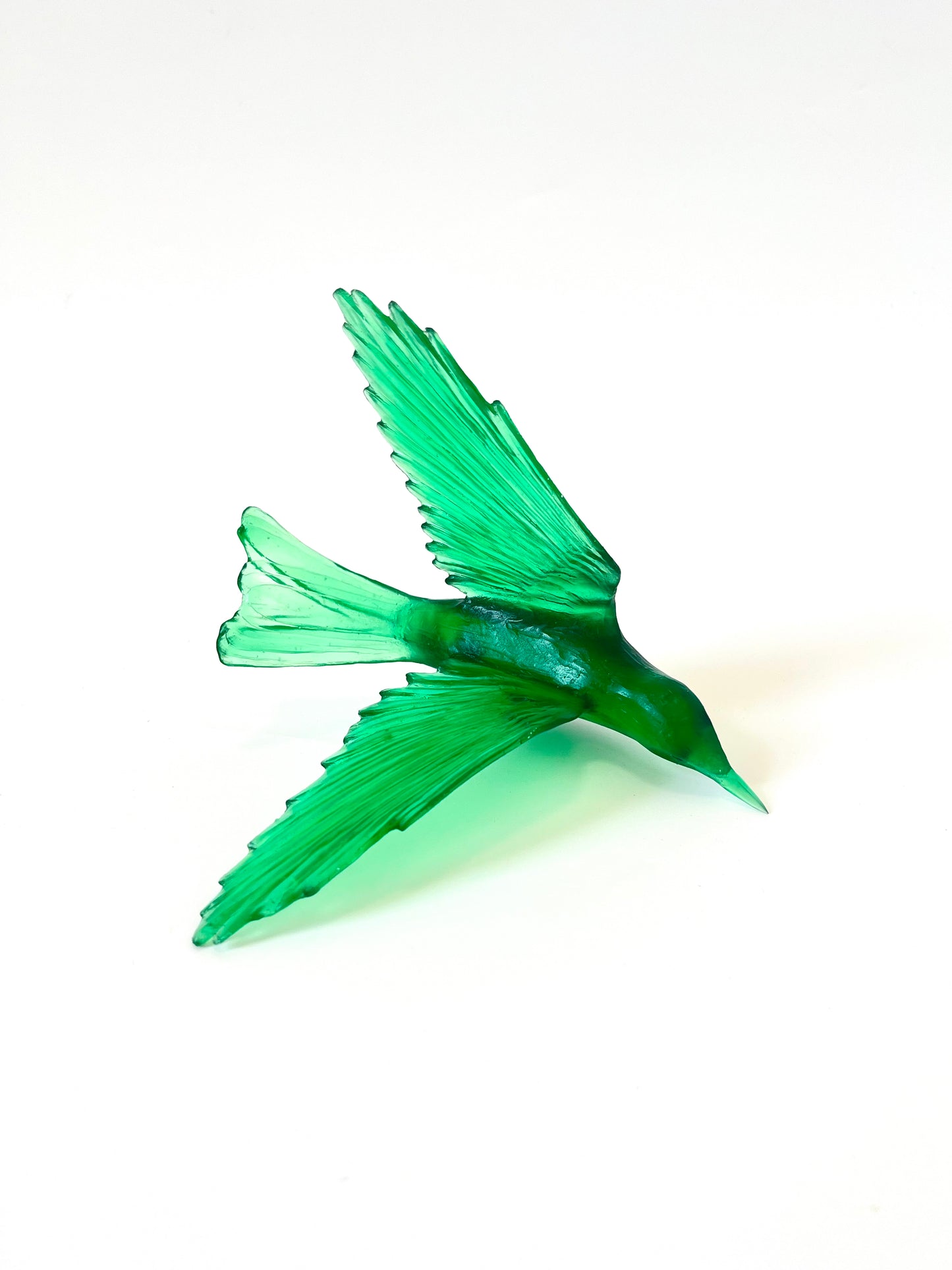 Bellbird / Korimako #2 (Wings Back) - Emerald