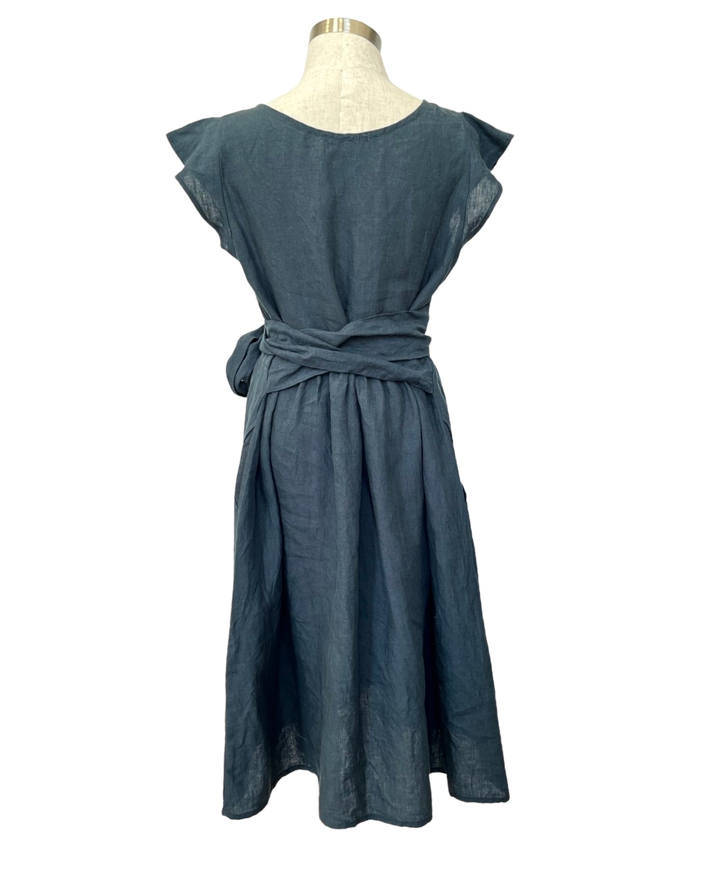 "Mollie" Dress - Petrol Linen