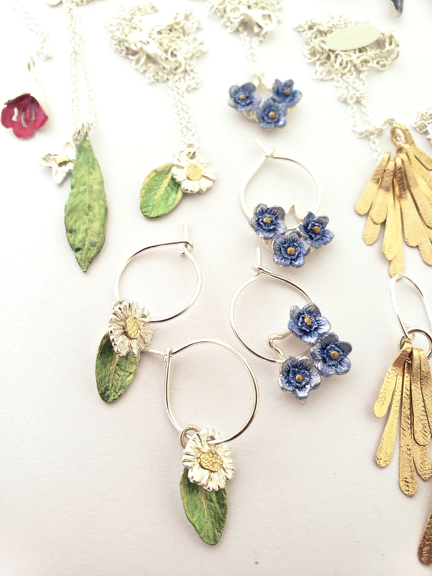 Daphne Flower + Leaf Necklace