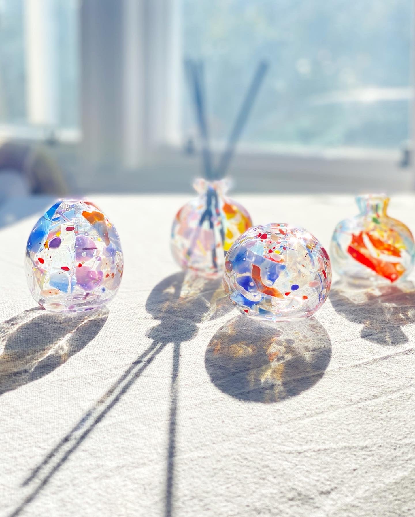 Handblown Glass Diffuser/Vase - Shard with 2cm Opening