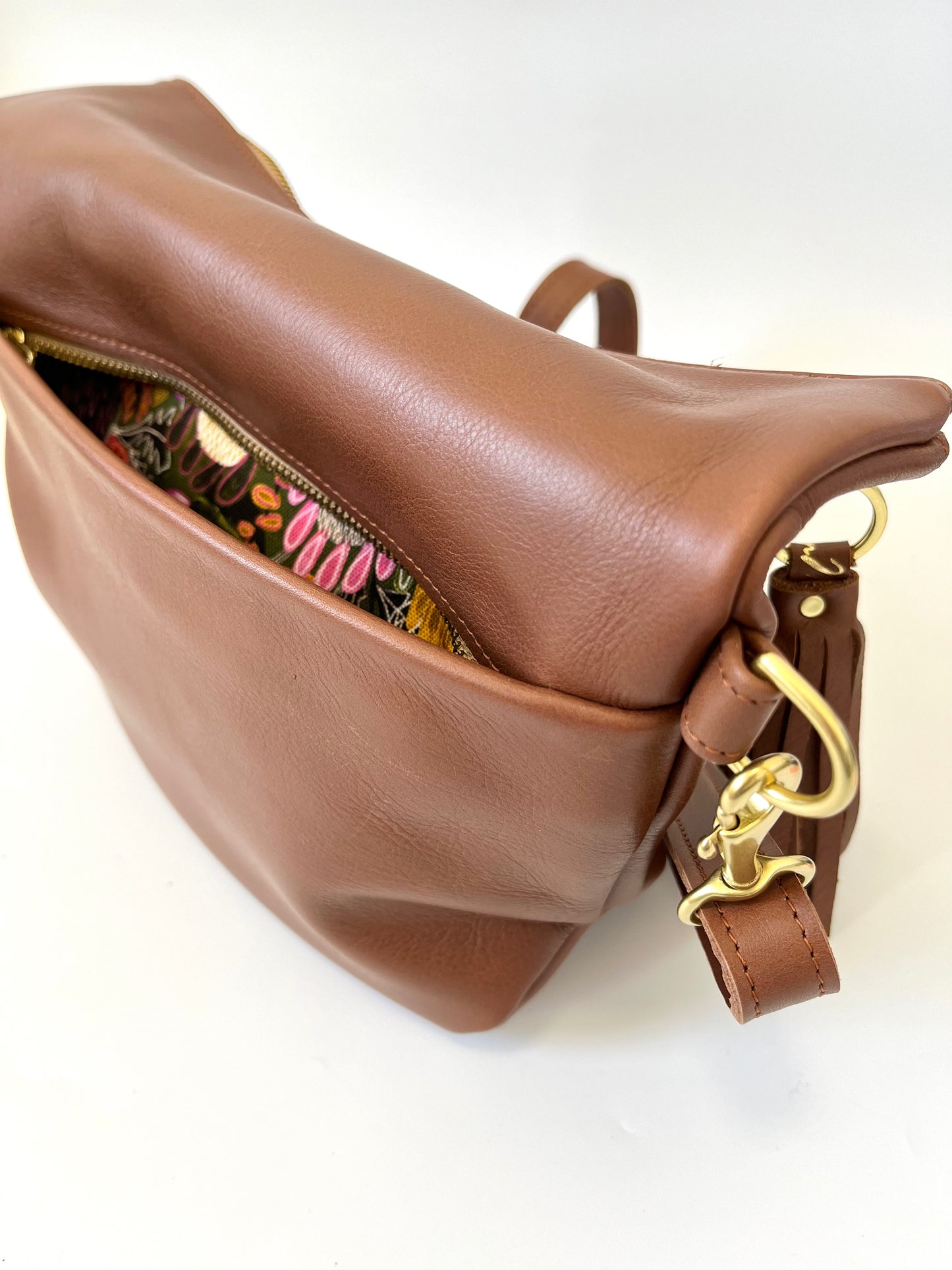 Mini Slouch - Chestnut Leather