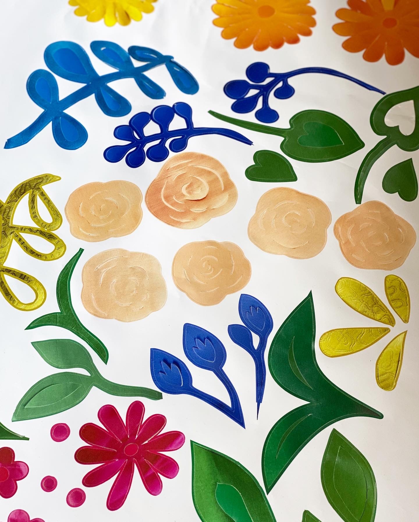 Restickable Floral installation