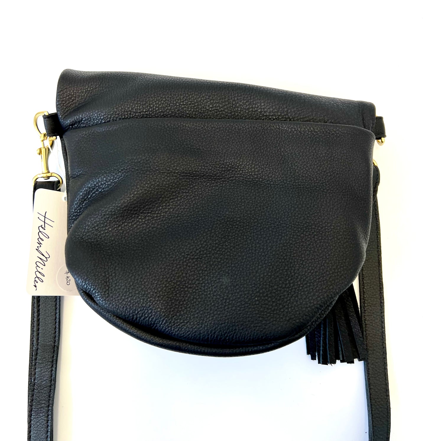 Mini Slouch - Black Leather