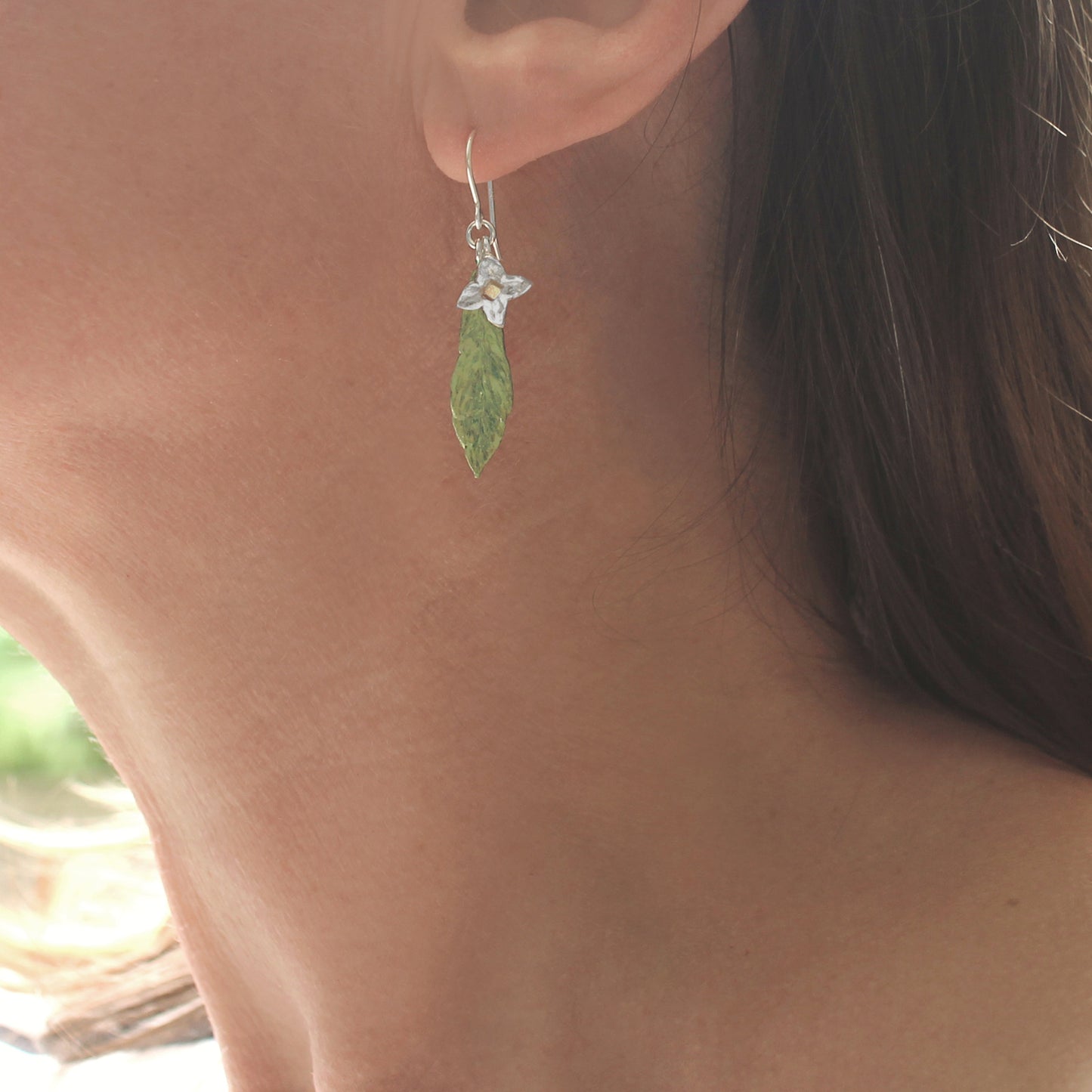 Daphne Flower + Leaf Earrings