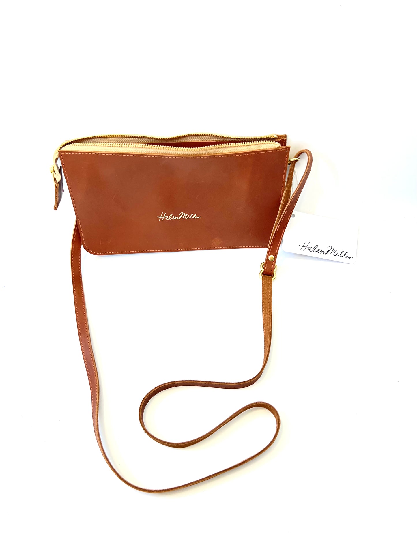 Travel Wallet With Strap - Whiskey