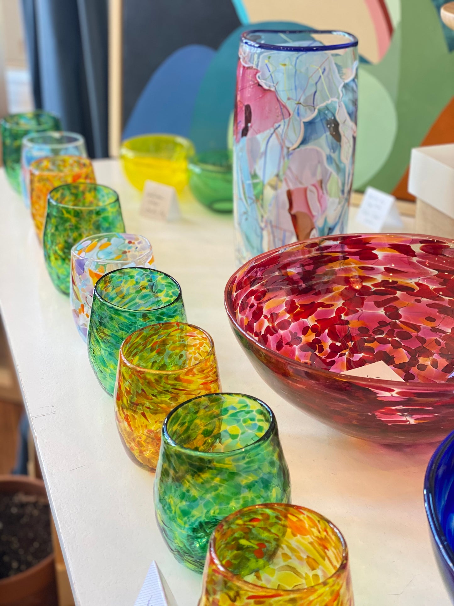 Handblown Glass Tumbler - Oranges & Lemons