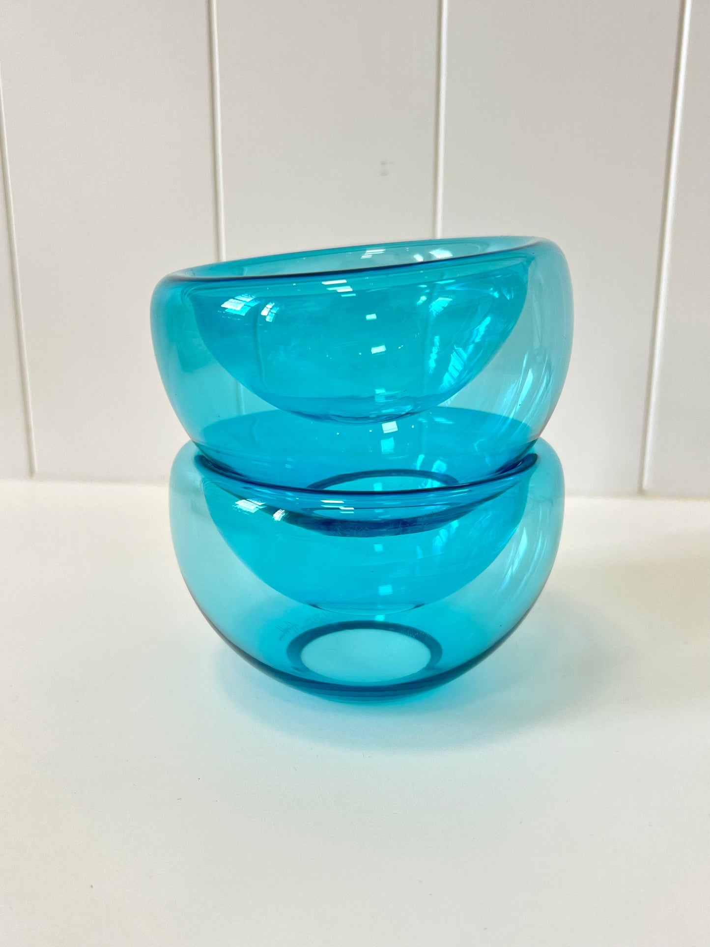 Handblown Glass Mini "Fulvio" Bowl - Copper Blue