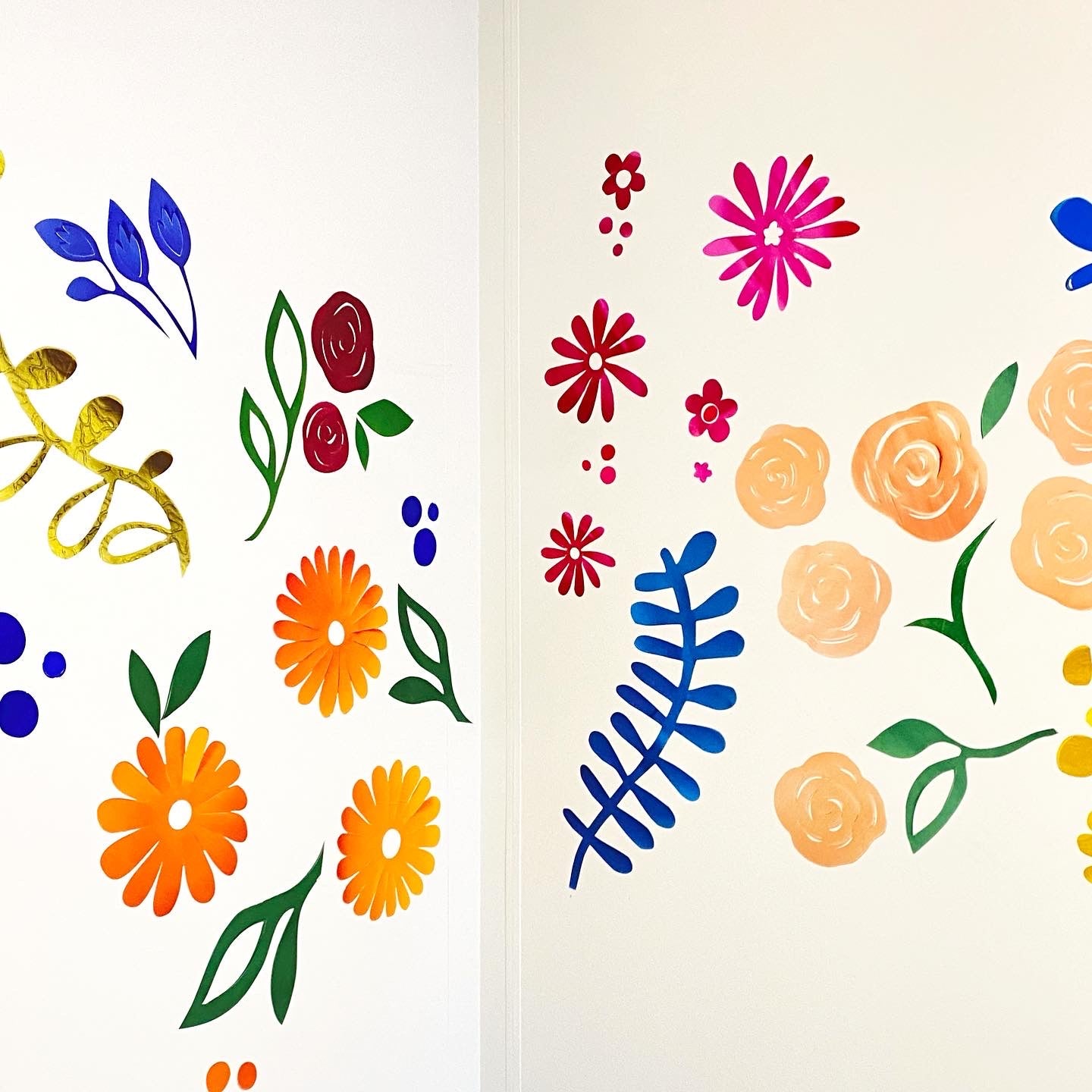 Restickable Floral installation