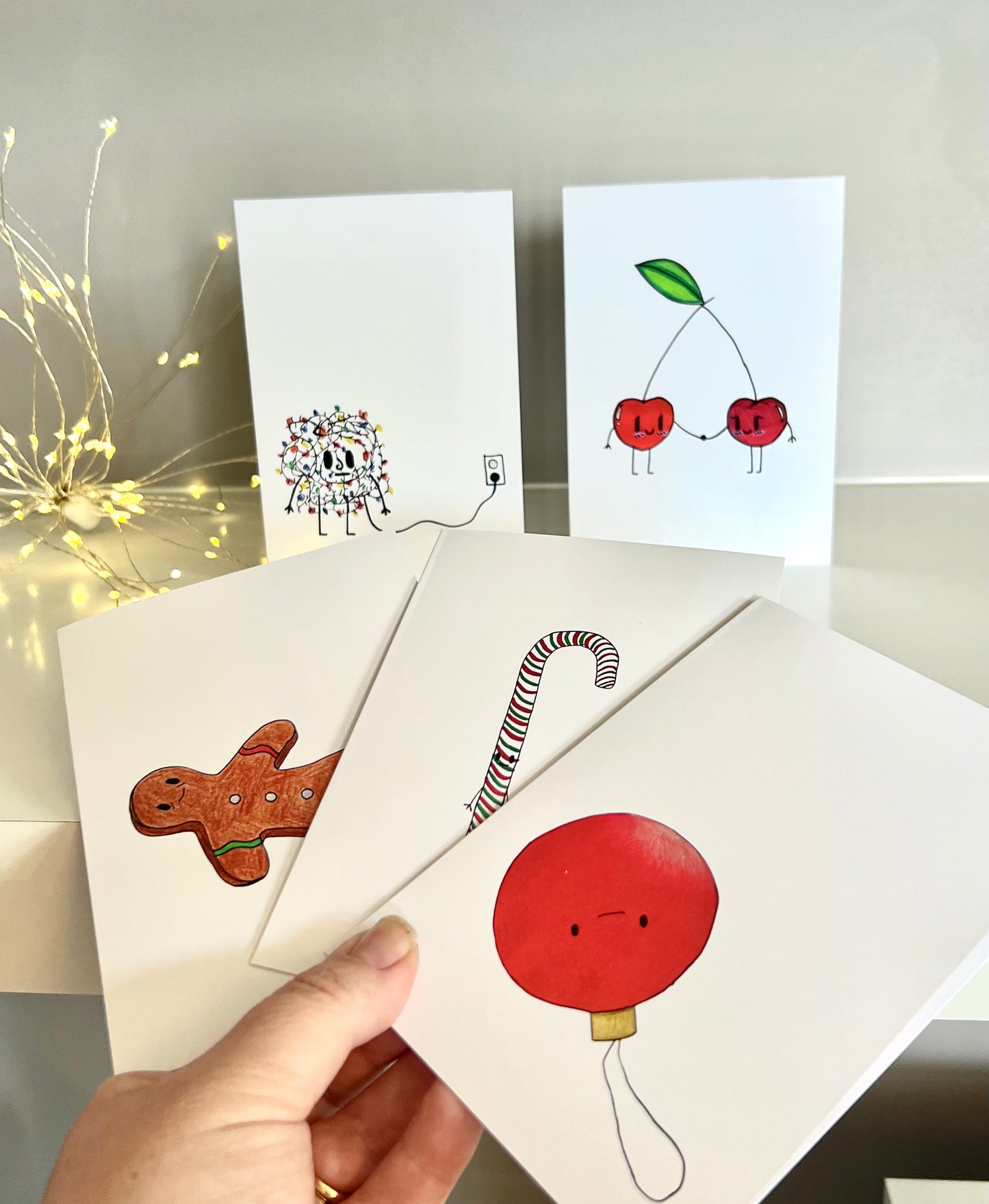 'Couple of Cheeries' - Illustrated Card by Jemimadidit