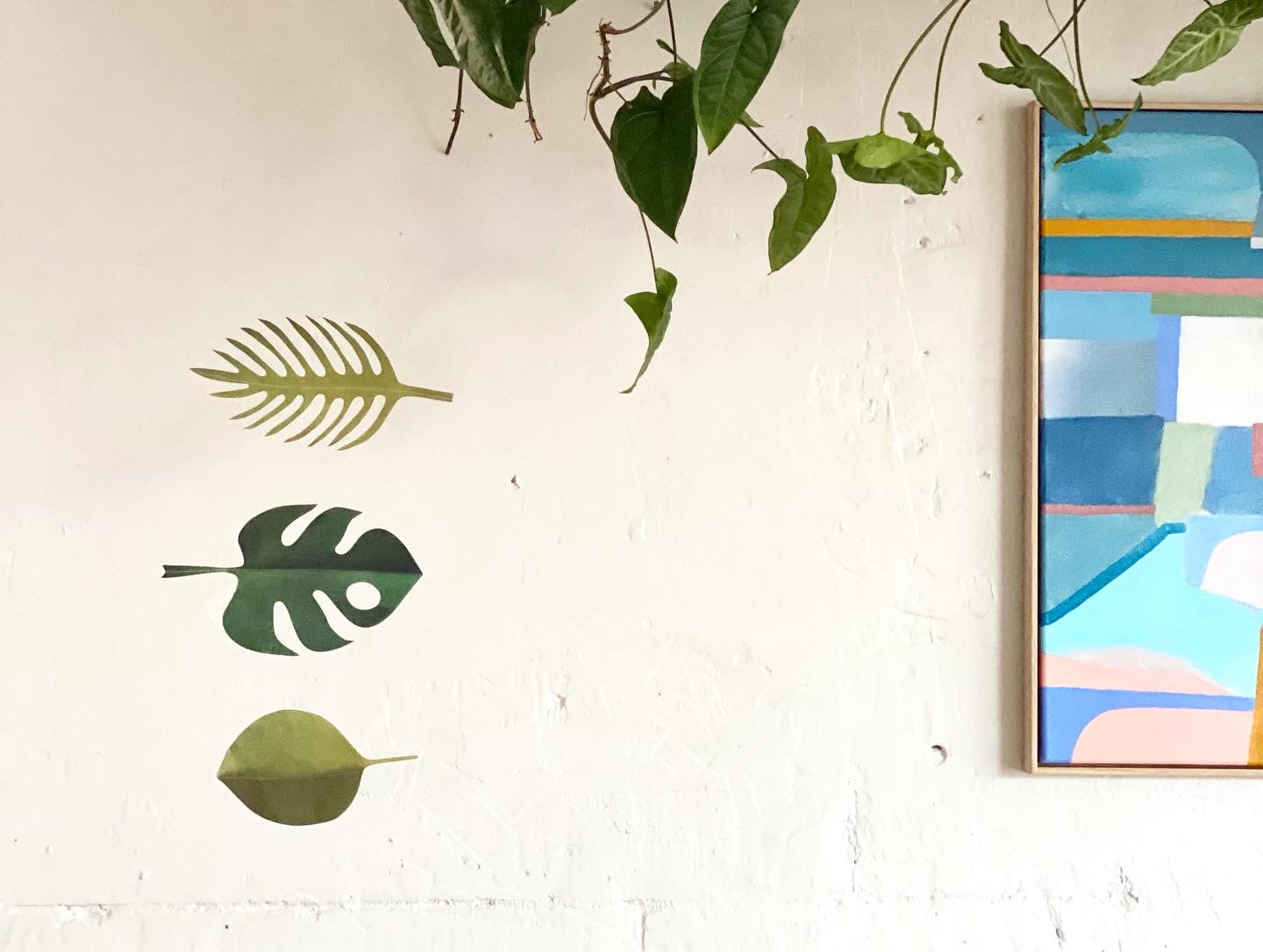 Restickable Botanical leaves