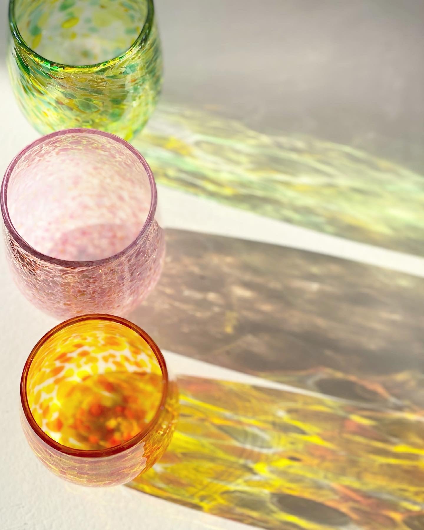 Handblown Glass Tumbler - Pink