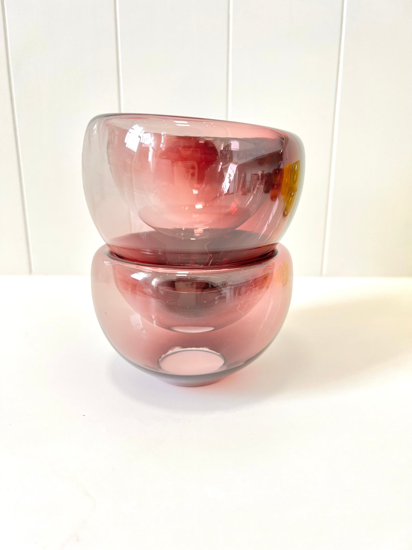 Handblown Glass Mini "Fulvio" Bowl - Copper Ruby