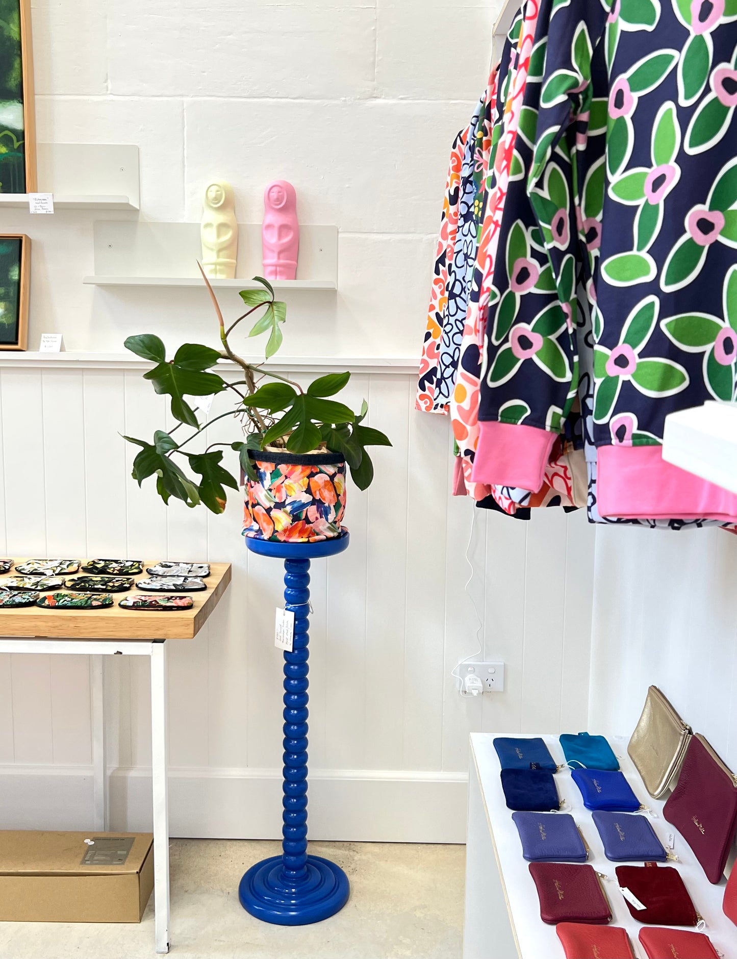 Plinth Plant Stand - Half Resolution Blue