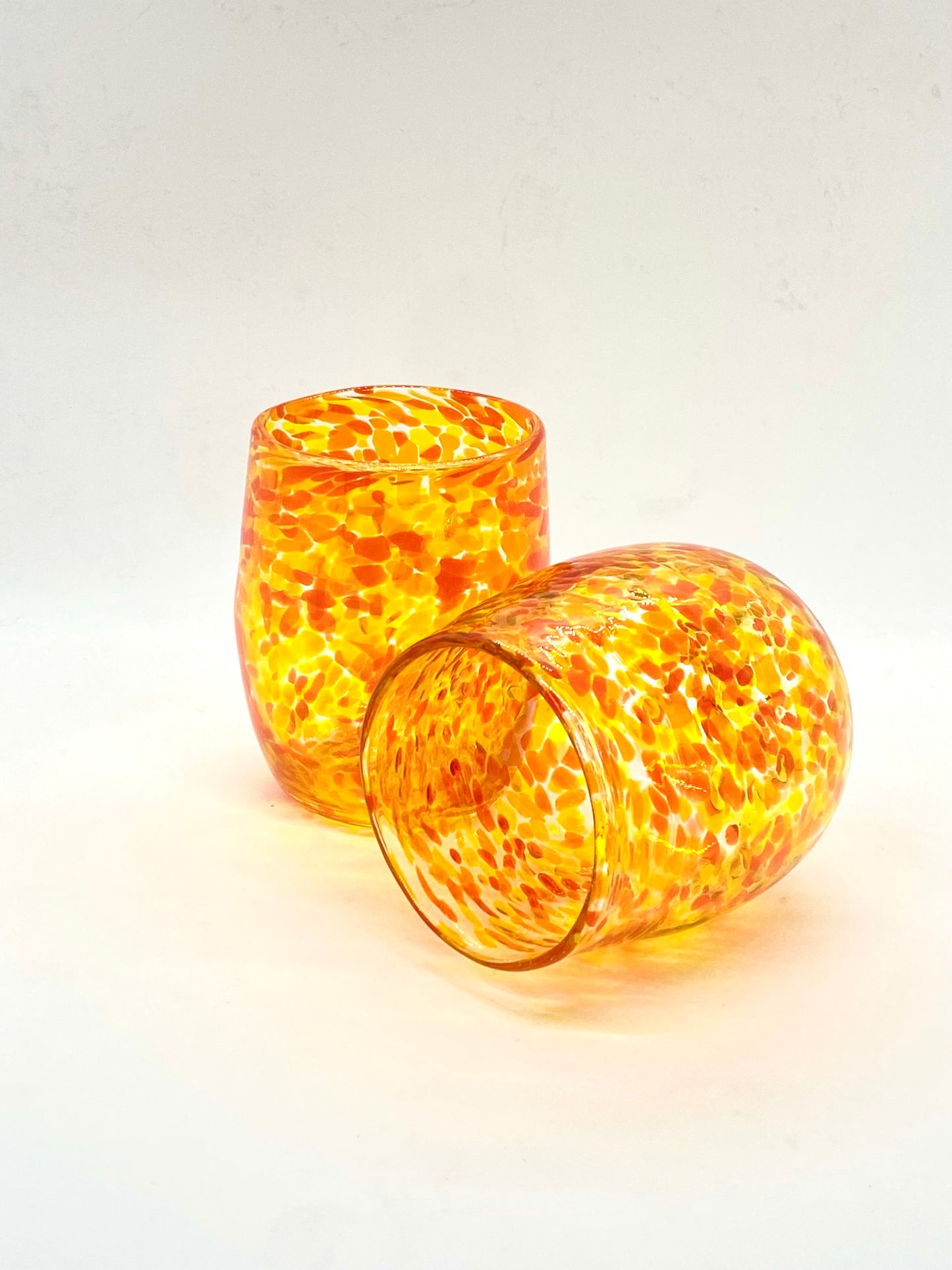 Handblown Glass Tumbler - Oranges & Lemons