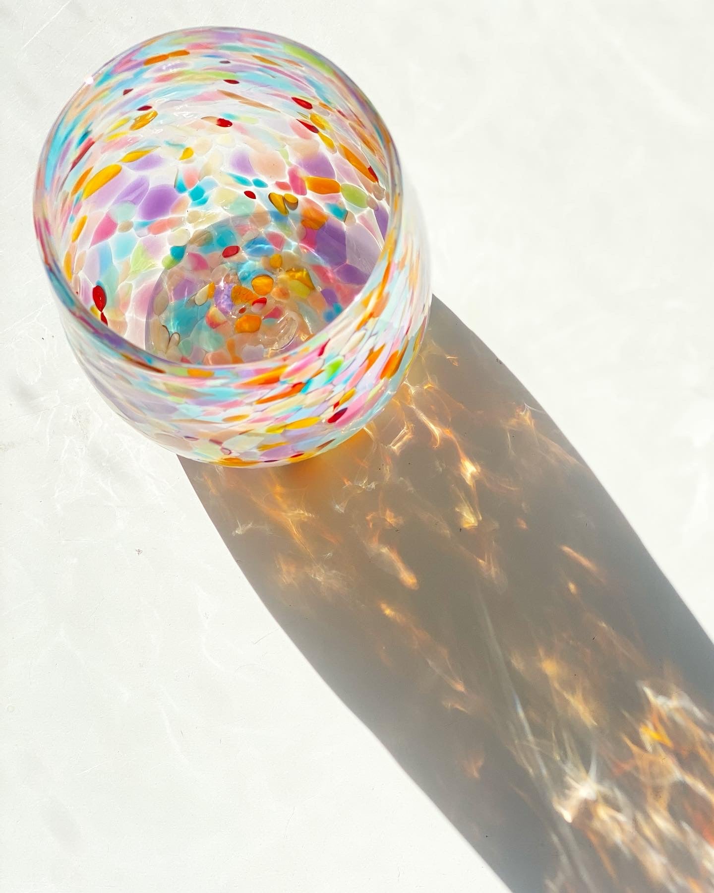 Handblown Glass Tumbler - Water Lily