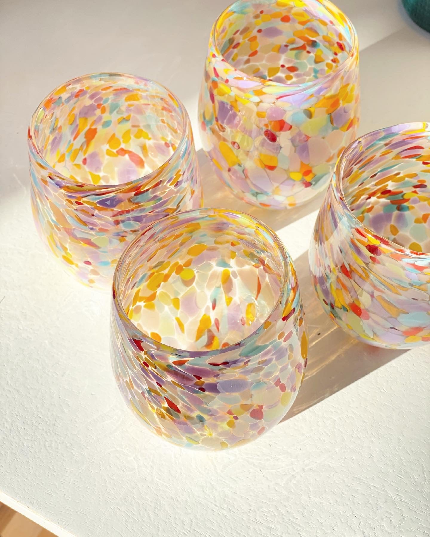 Handblown Glass Tumbler - Water Lily