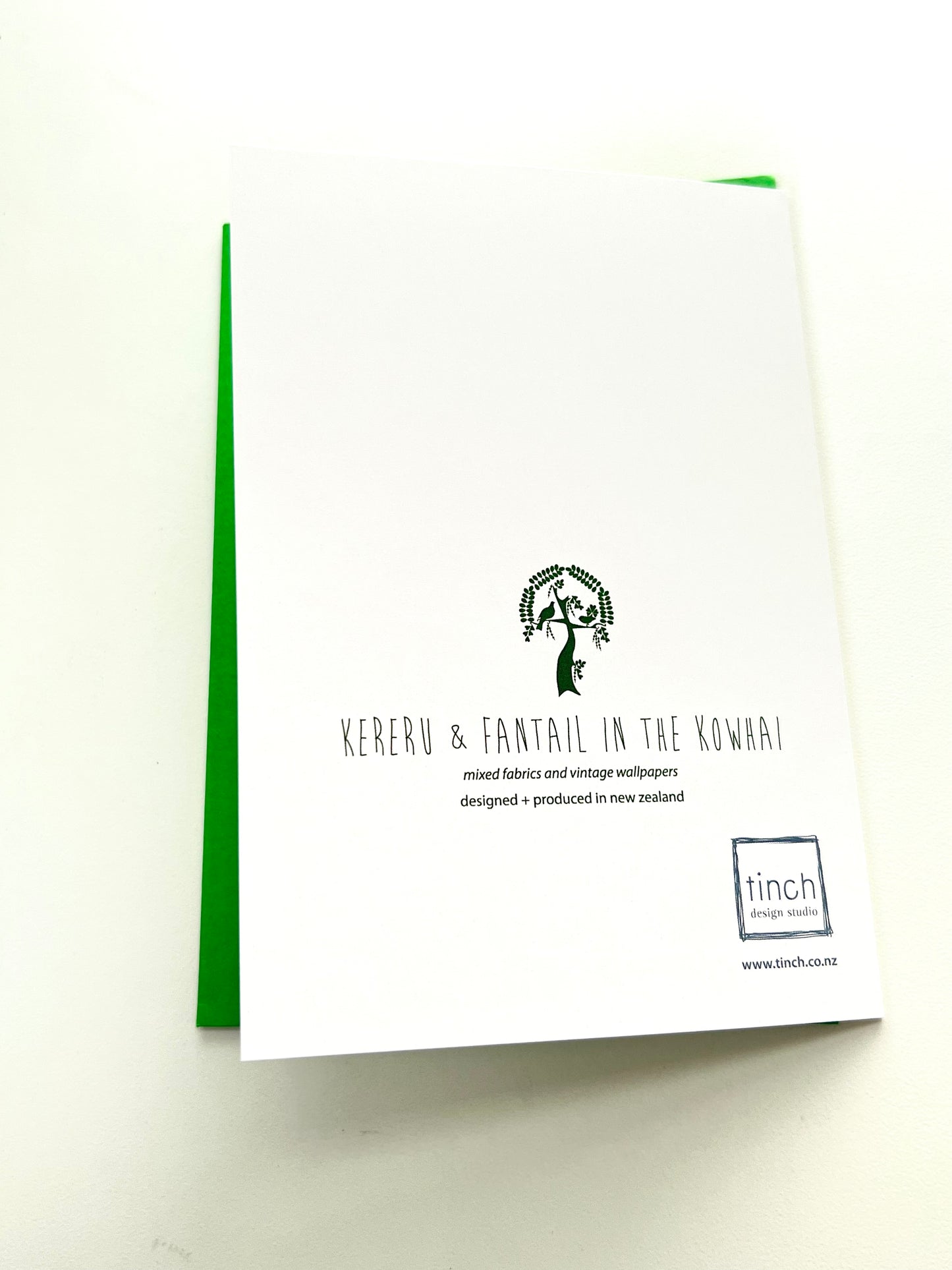 Card - Kereru & Fantail in the Kowhai Tree