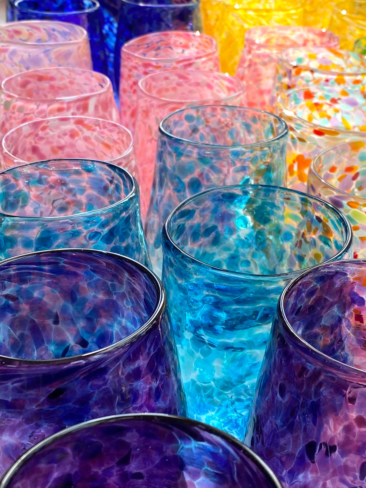 Handblown Glass Tumbler - Ocean Blue