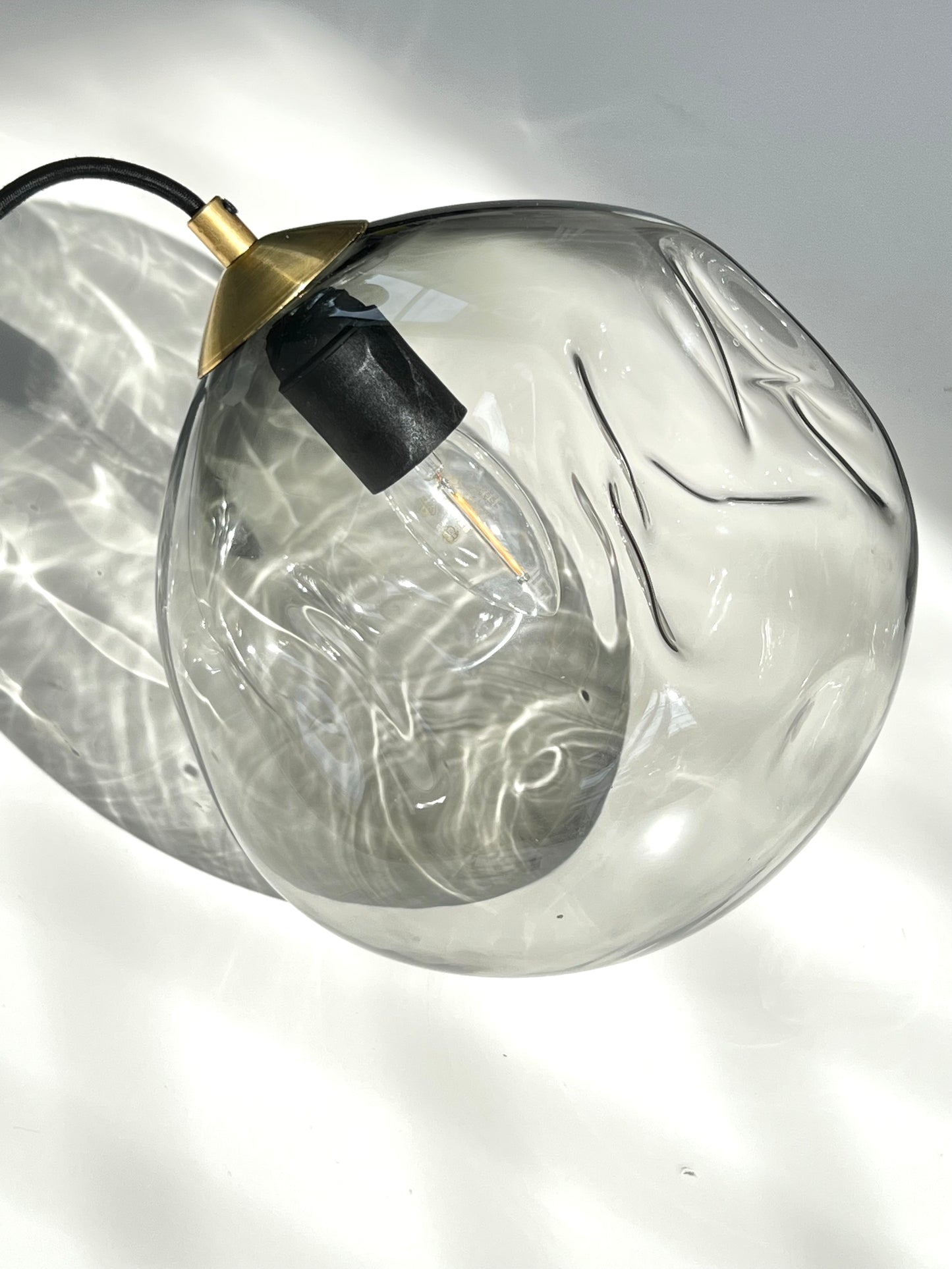 Deflated Lamp / Pendant - Small (23cm) - Grey - made to order