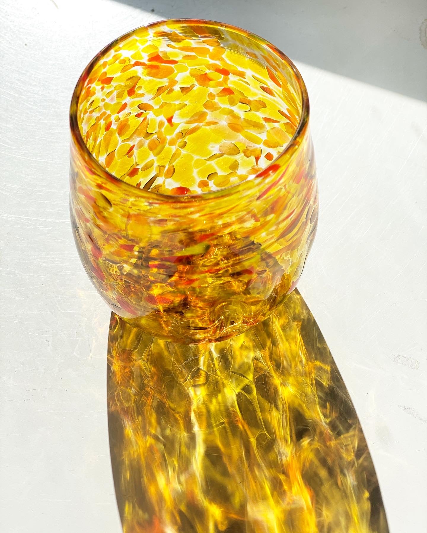 Handblown Glass Tumbler - Oranges & Lemons