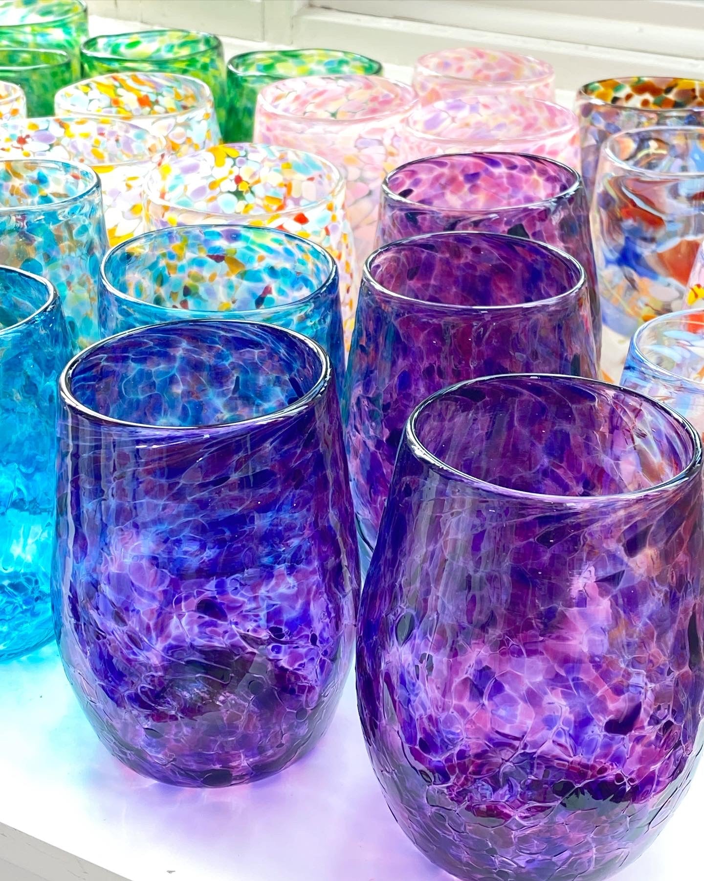Handblown Glass Tumbler - Violet