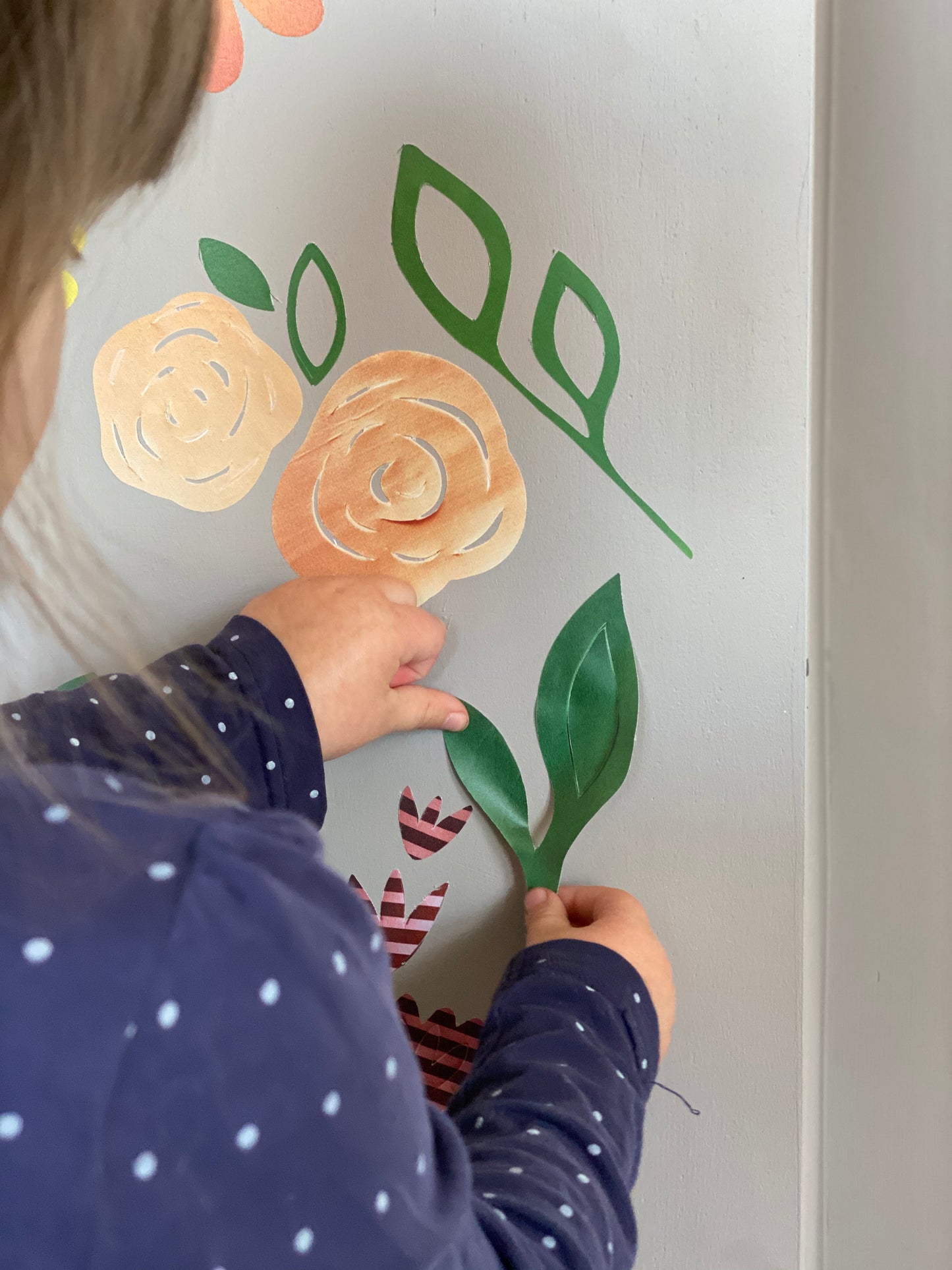 Restickable Floral installation