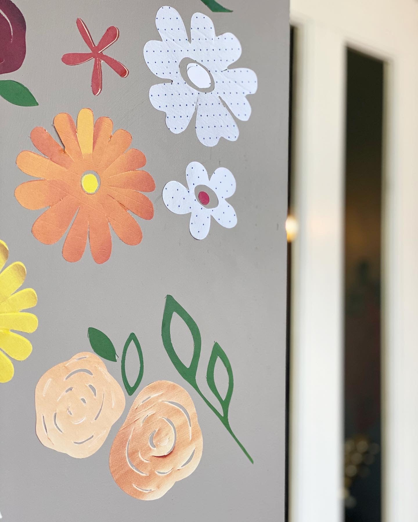 Restickable Floral installation